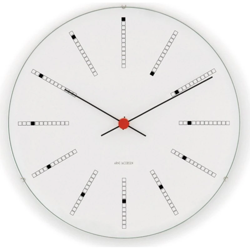 Arne Jacobsen Bankers Vægur Ø21 cm – Hvid