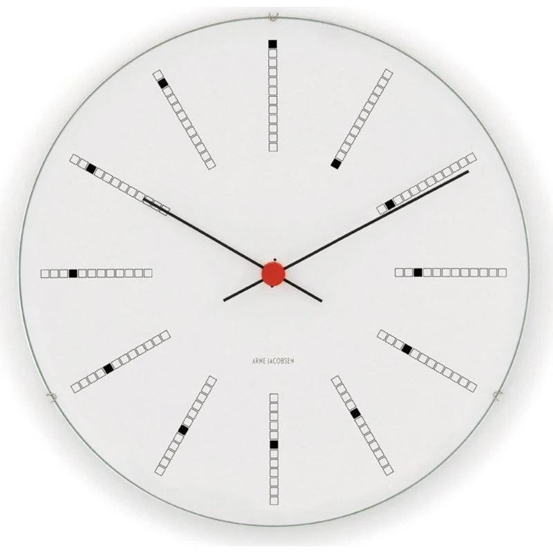 Arne Jacobsen Bankers Vægur Ø29 cm – Hvid