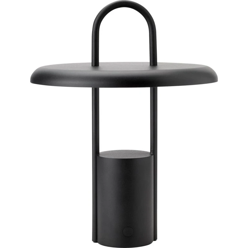 Stelton Pier LED-lampe, sort – trådlig, justerbar (25 cm)