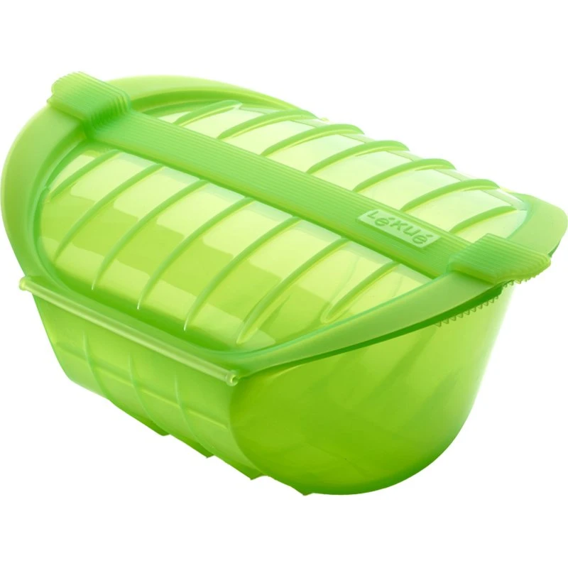 Lékué Dyb dampkoger til mikroovn, 3–4 pers. (grøn)