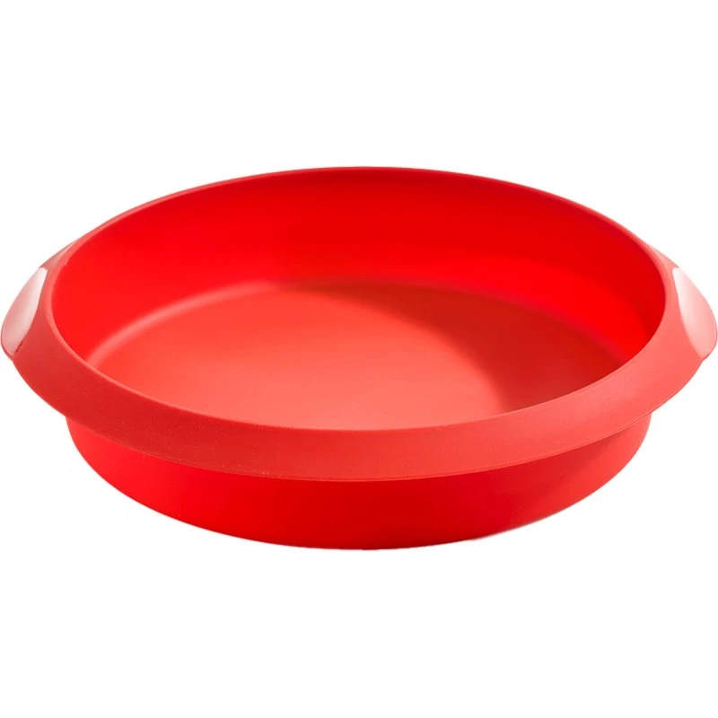 Lékué rund silikone kageform Ø26 cm, rød