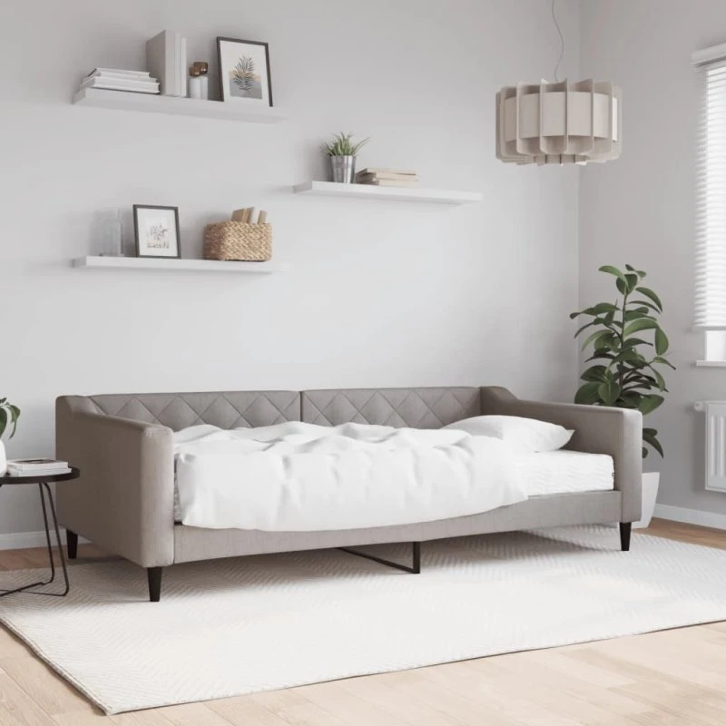 Daybed 2-i-1 med madras 100x200 cm, gråbrun