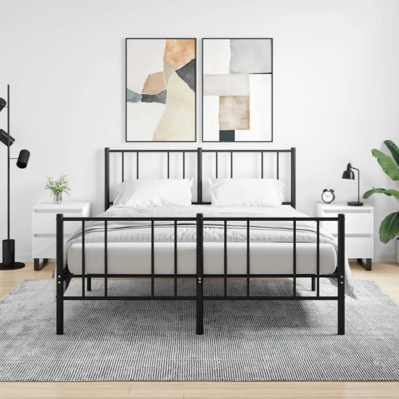 Sengeborde 2 stk. 40x35x50 cm hvidt konstrueret træ