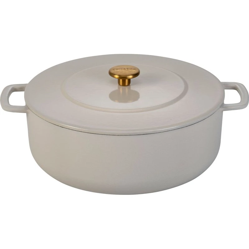 Combekk støbejernsgryde Ø28 cm, 5,3 L – Sand