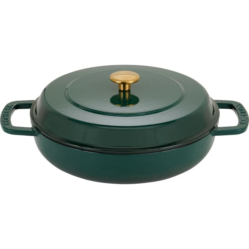 Combekk emaljeret støbejernsgryde Ø28 cm, Holly Green