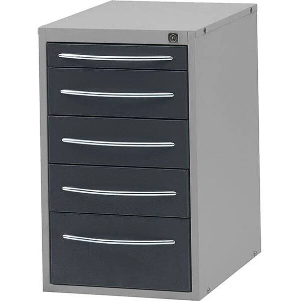 GBP Skuffesektion 600x375x485 mm, 5 låsbare skuffer