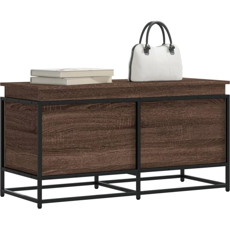 Opbevaringsboks med låg 100x40x51,5 cm – brun eg