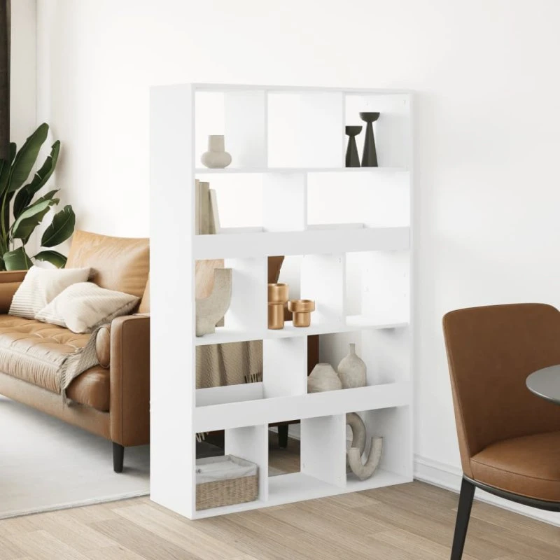 Rumdeler 100x33x156,5 cm hvid i konstrueret træ