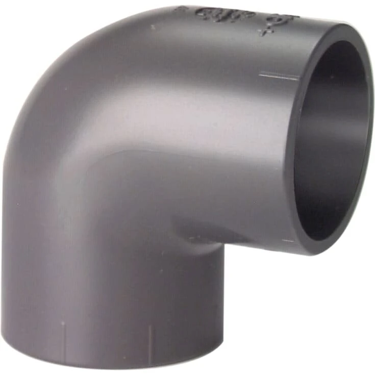 GF vinkel 90° Ø20 mm PVC, grå