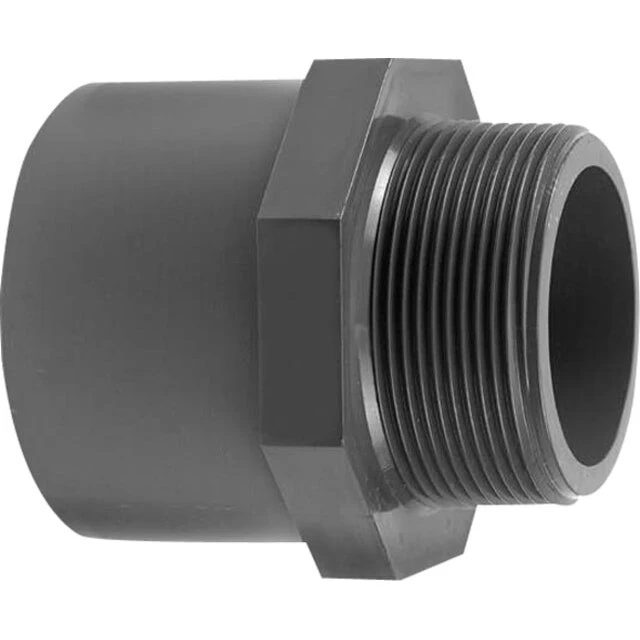 PVC overgangsnippel 63 mm x 2" klæbemuffe