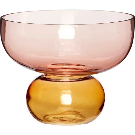 Hübsch Show Vase 25 cm – Lyserød/Rav