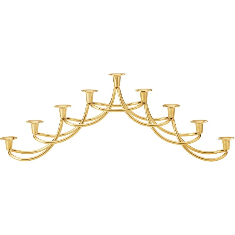 Georg Jensen Harmony Menorah 18 kt guldbelagt