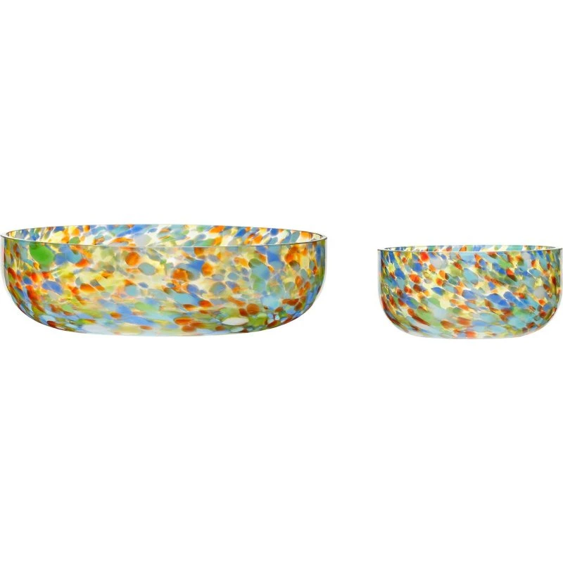 Hübsch Confetti skåle, 2-pak – gul/blå/orange