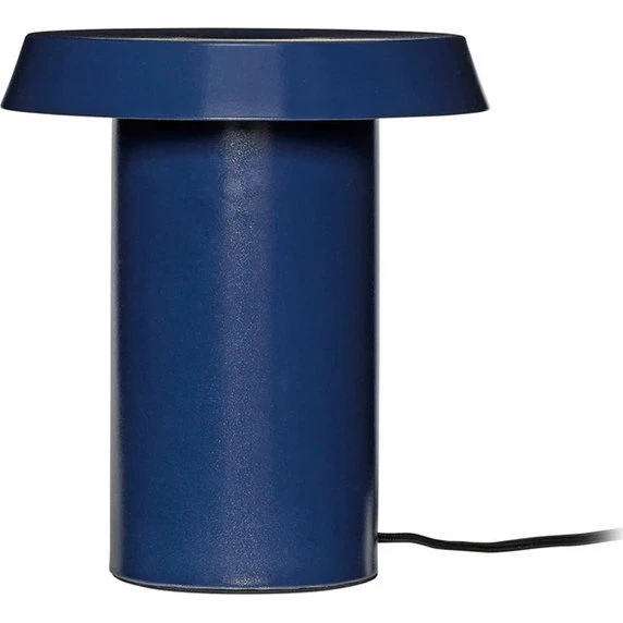 Hübsch Keen bordlampe – mørkeblå metal