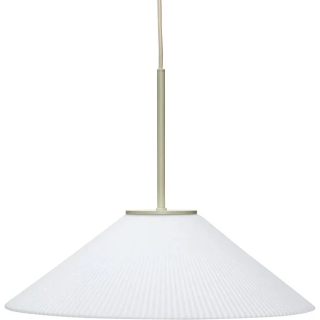 Hübsch Solid pendel 44 cm - sand/hvid