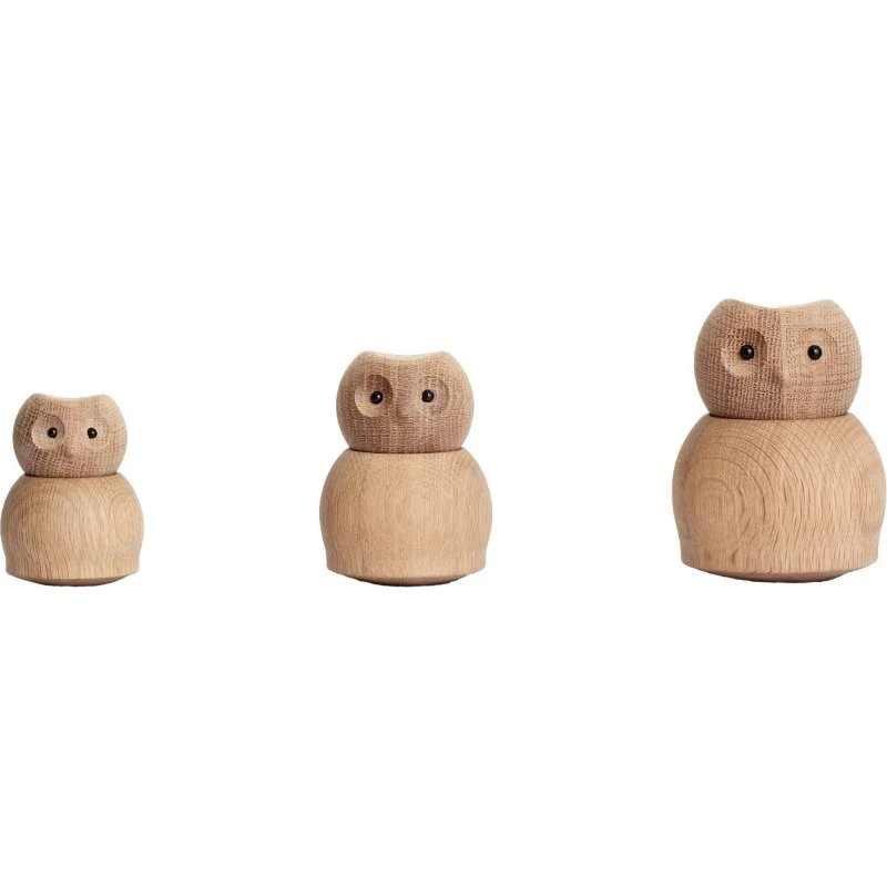 Andersen Owl træfigur 7,5 cm i massiv eg