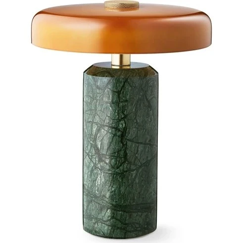 Design By Us Trip bordlampe Ø17x21 cm - Mosgrøn marmor