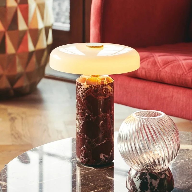 Design By Us Trip bordlampe Ø17x21 burgundy-opal marmor