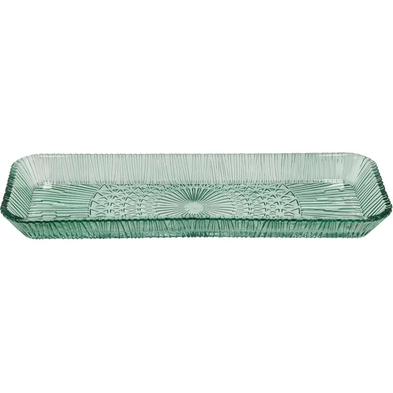 Bitz Kusintha rektangulært serveringsfad 38×14 cm - grøn