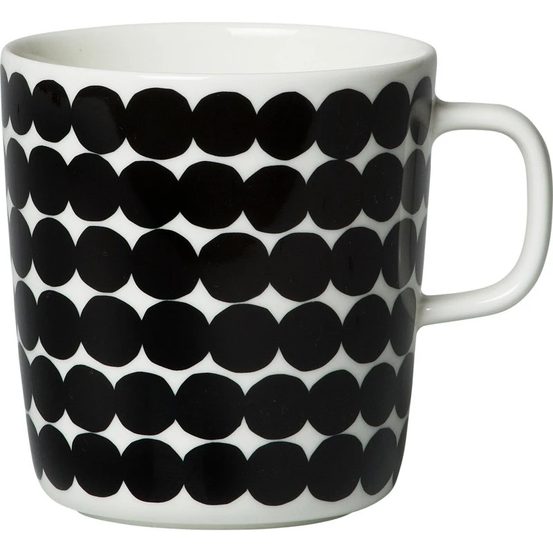 Marimekko OIVA Räsymatto krus 4 dl - sort/hvid