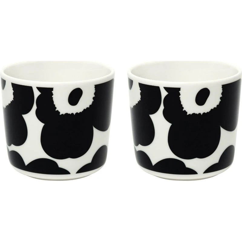 Marimekko Unikko kaffekop 20 cl, 2-pak – hvid/sort