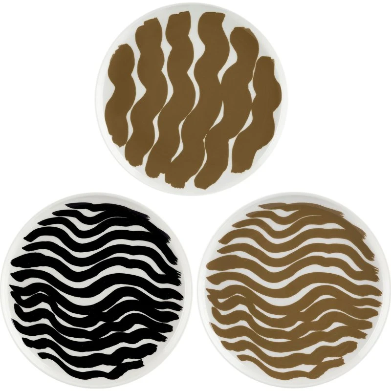 Marimekko Hyräily tallerken 20 cm, 3-pak