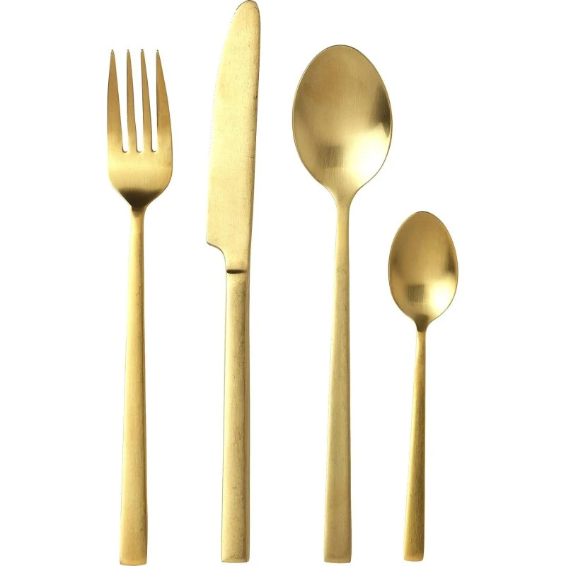 Bitz bestiksæt 16 dele – messing/guld