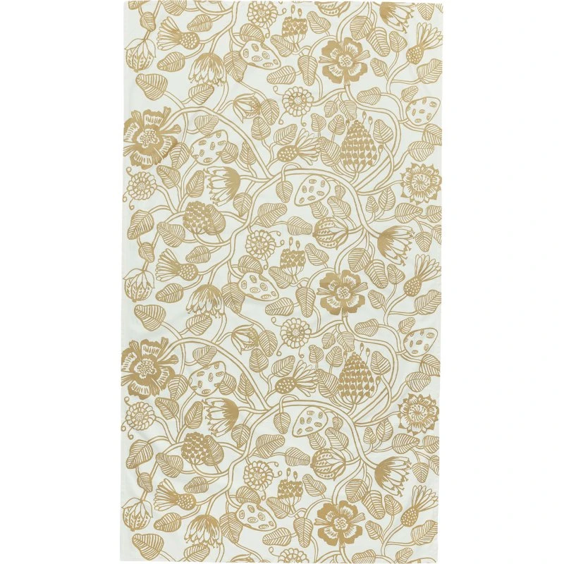 Marimekko Tiara dug 135×250 cm – hvid/guld
