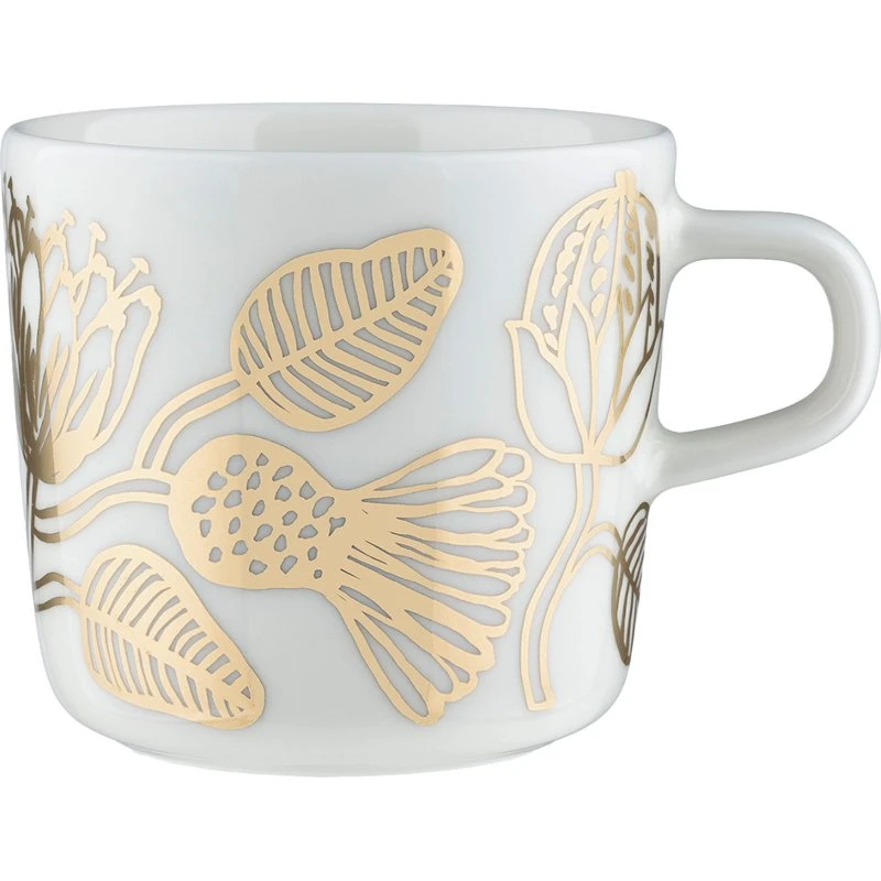 Marimekko Tiara kaffekop 20 cl – hvid/guld