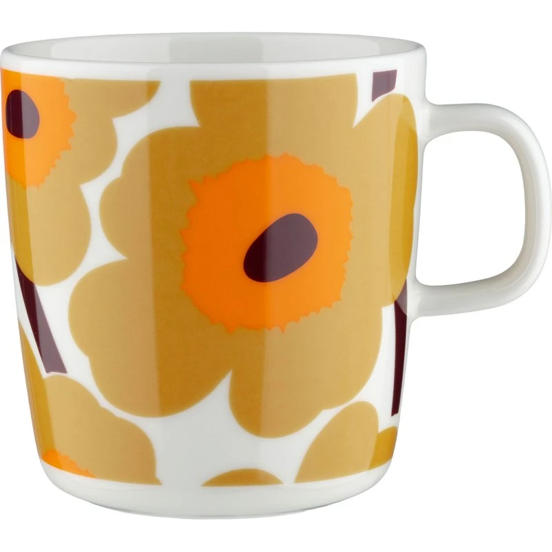 Marimekko Unikko krus 40 cl, hvid/caramel/orange