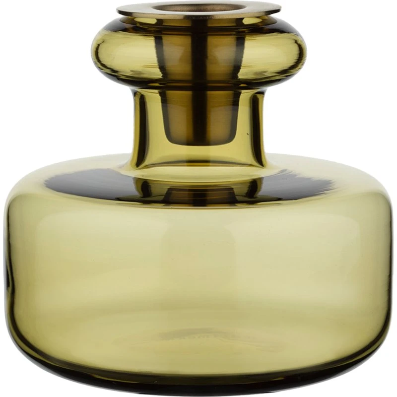 Marimekko Puteli lysestage Ø10,5 cm – Green Umber