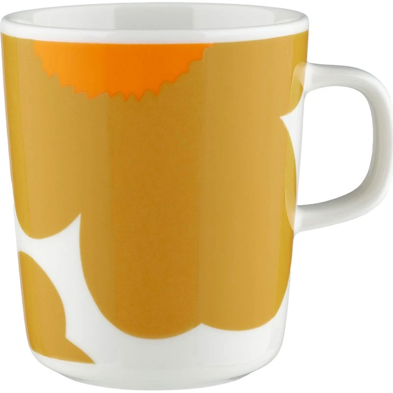 Marimekko Iso Unikko krus 25 cl, hvid/karamel/orange