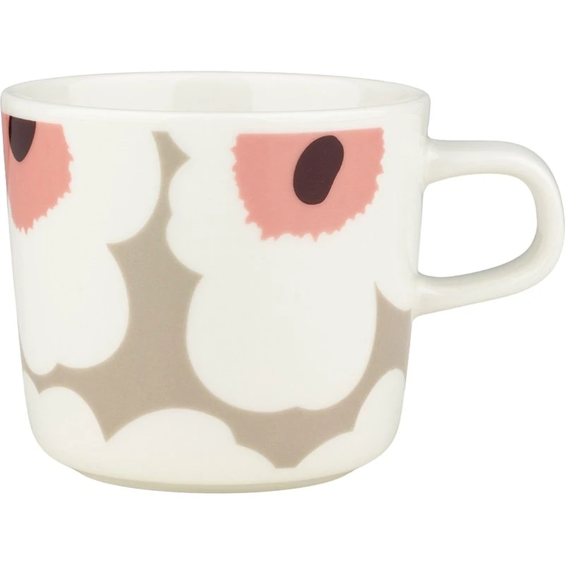 Marimekko Unikko kaffekop 20 cl – hvid/ler/rød
