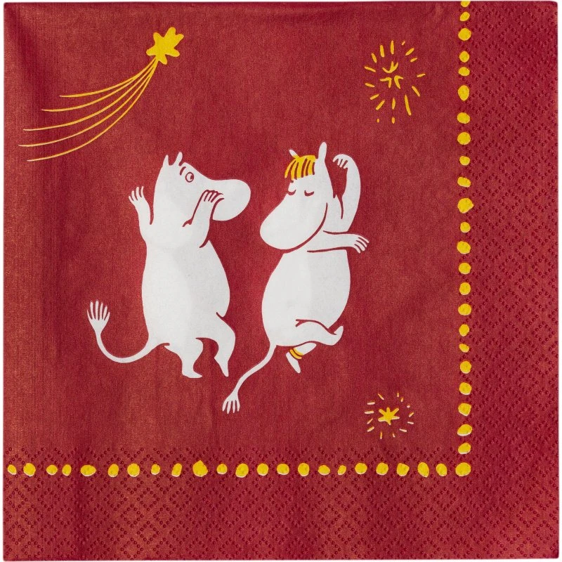 Arabia Mumin Festlige Stunder servietter 33x33 cm (20 stk)