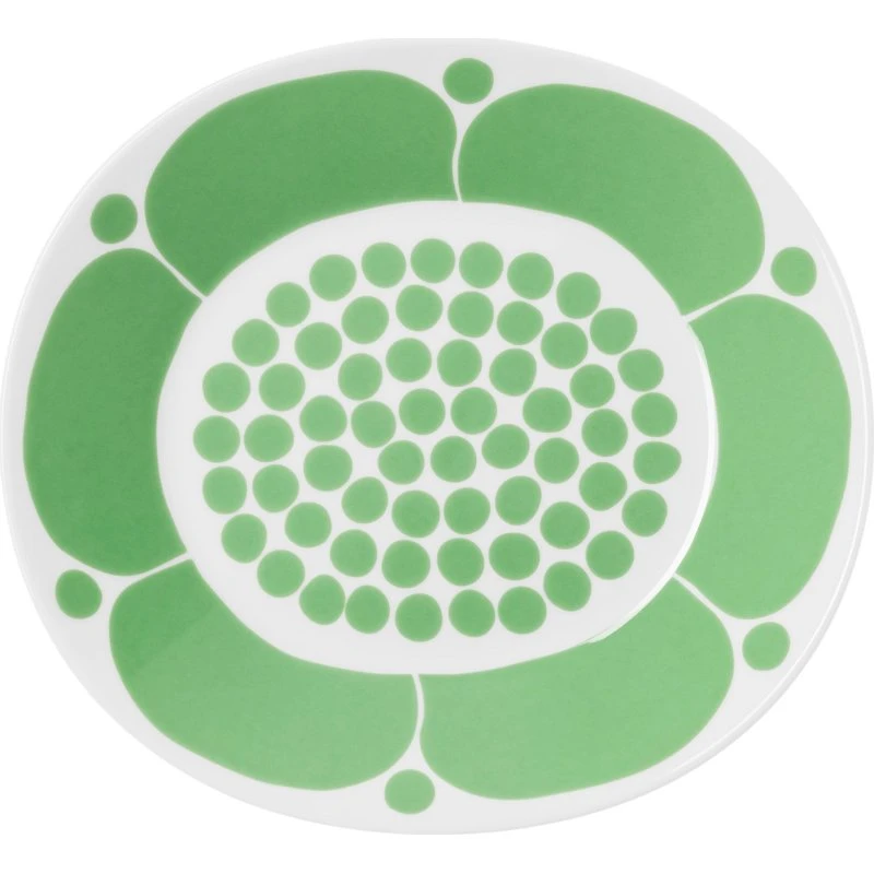Arabia Sunnuntai Oval Tallerken 25 cm – Grøn