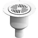 Purus Mini Brage gulvafløb, lodret 50 mm udløb, hvid PP