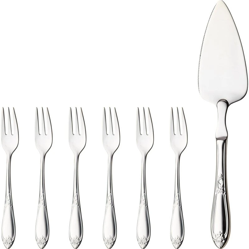 Hardanger Bestikk Nina kagesæt, 7 dele