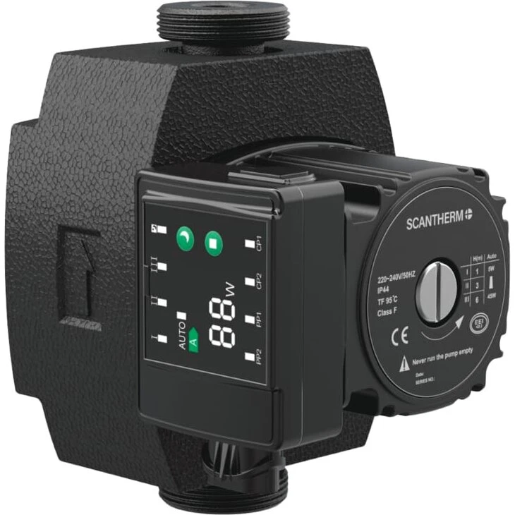 Scantherm ST1 25-4-180 cirkulationspumpe 180 mm (varme)