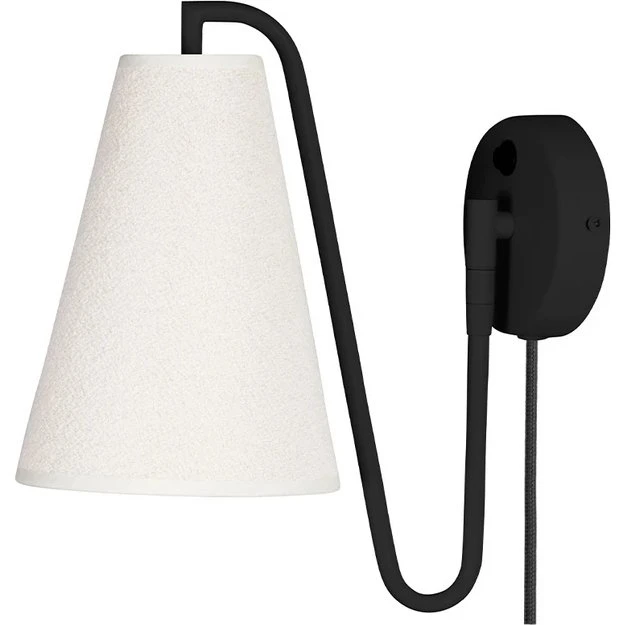 Globen Lighting Lou Væglampe Bouclé Hvid/Sort