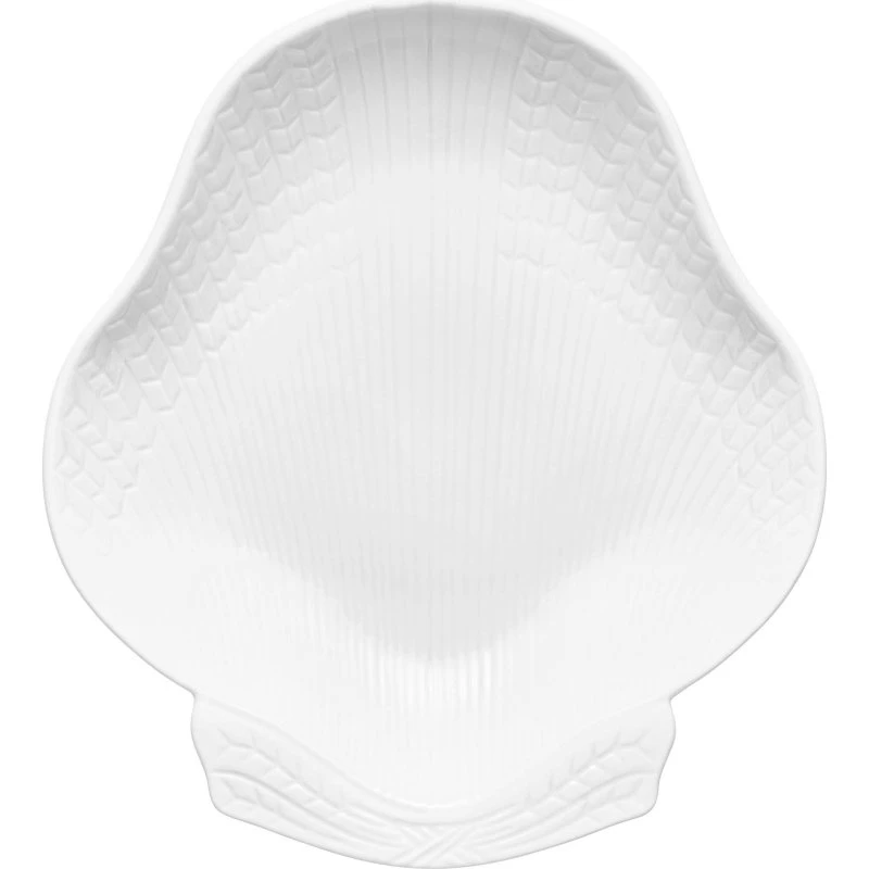 Rörstrand Swedish Grace muslingefad 18×16 cm – Sne (hvid)