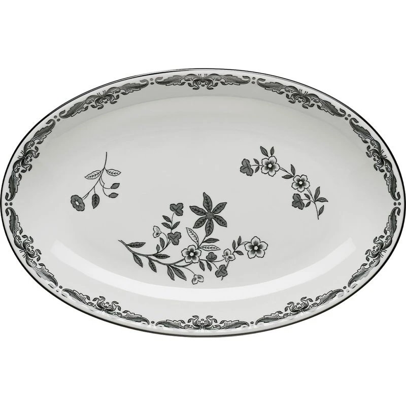 Rörstrand Ostindia Ovalt Serveringsfad Sort 22x33 cm