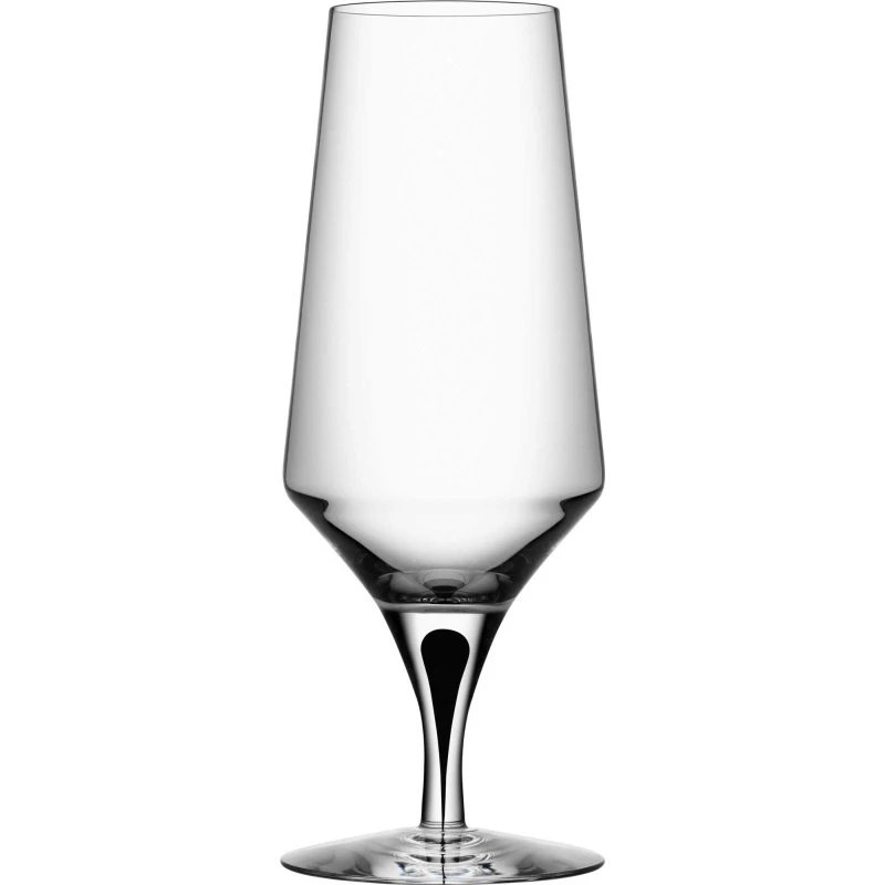 Orrefors Metropol Ølglas 46 cl, klart med sort dråbe