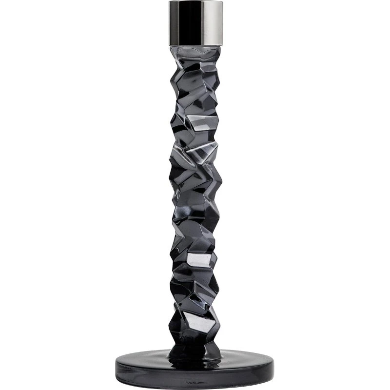 Orrefors Carat lysestage 2-pak 24,2 cm – Antracit