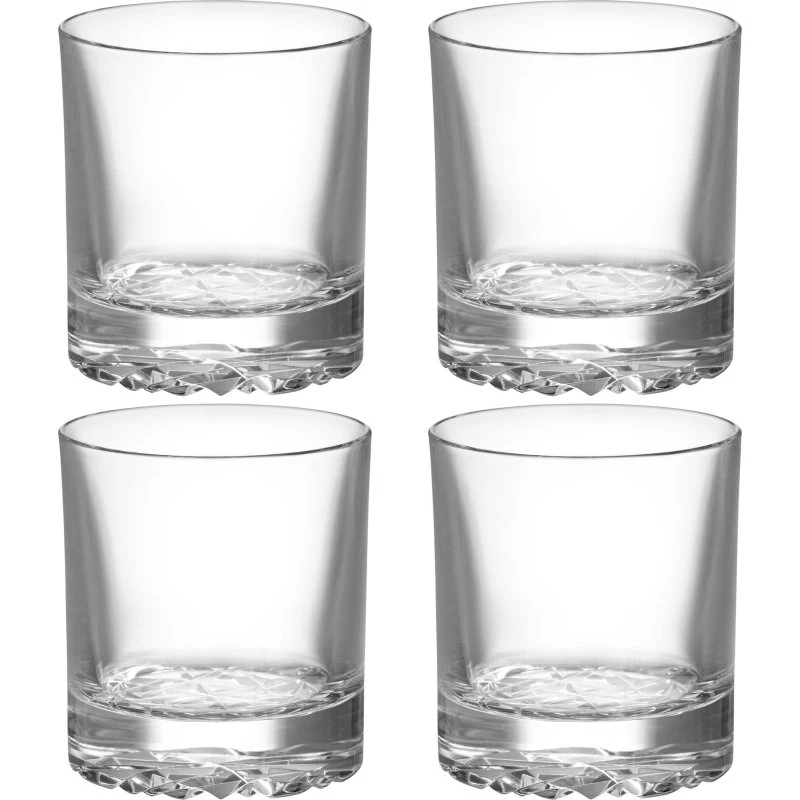 Orrefors Carat Double Old Fashioned 28 cl - 4 stk