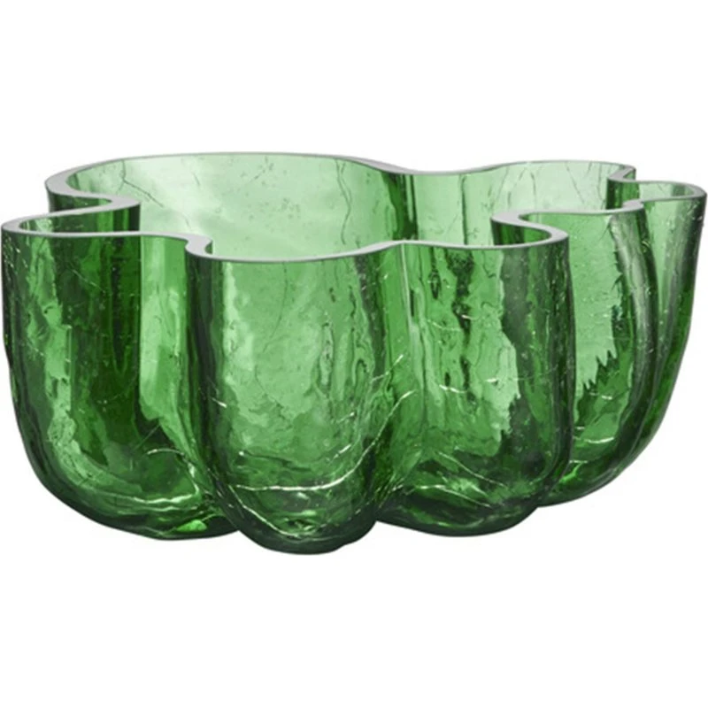 Kosta Boda Crackle skål 25 cm, grøn