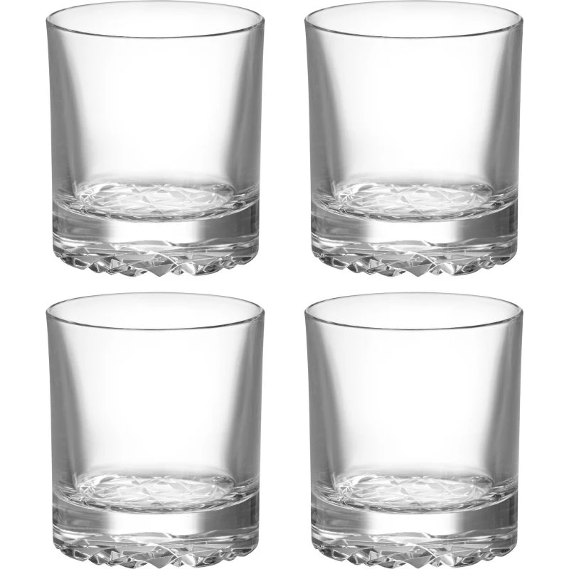Orrefors Carat Old Fashioned glas 21 cl, 4 stk
