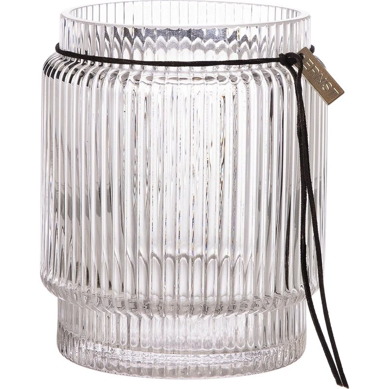 ERNST glasvase riflet, klar - flere størrelser