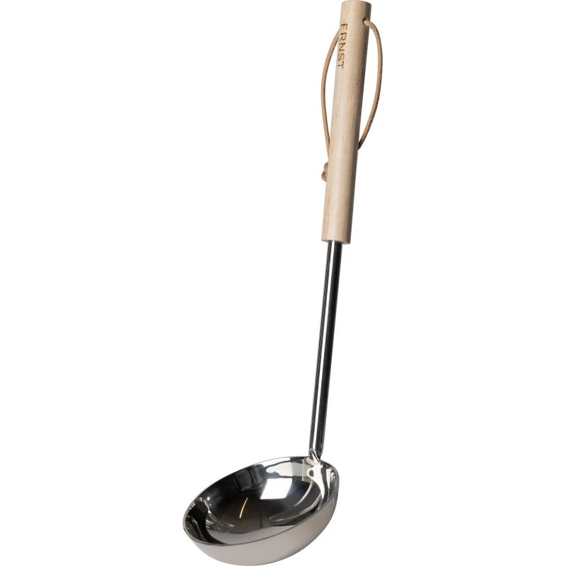 ERNST suppeske i metal med træhåndtag - natur