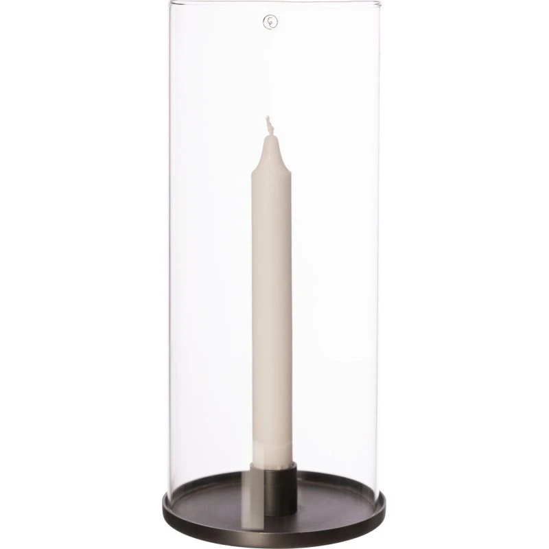 ERNST Glaslanterne 28 cm - Sort aluminium