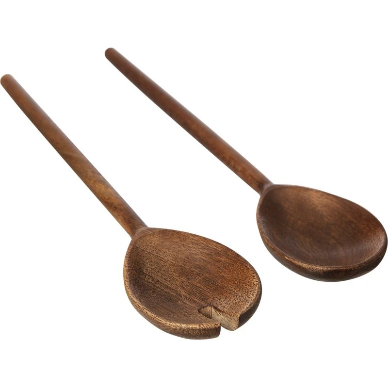 Ernst salatbestik i mangotræ, mørkebrun (2 dele)